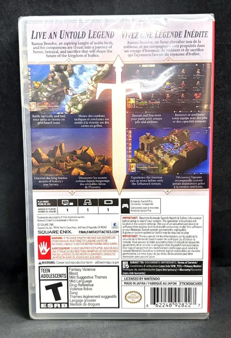 Nintendo Switch FINAL FANTASY TACTICS DELUXE EDITION FINAL FANTASY TACTICS - The Ivalice Chronicles Deluxe Edition for