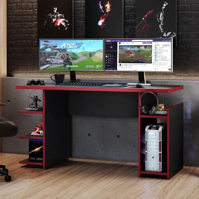 Mesa Gamer Escrivaninha Gamer Microlar - Já com Entrega e Monta