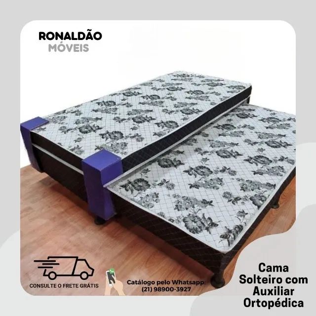 Cama Box Solteiro c/ Auxiliar Ortobello - Entrega Rápida! 