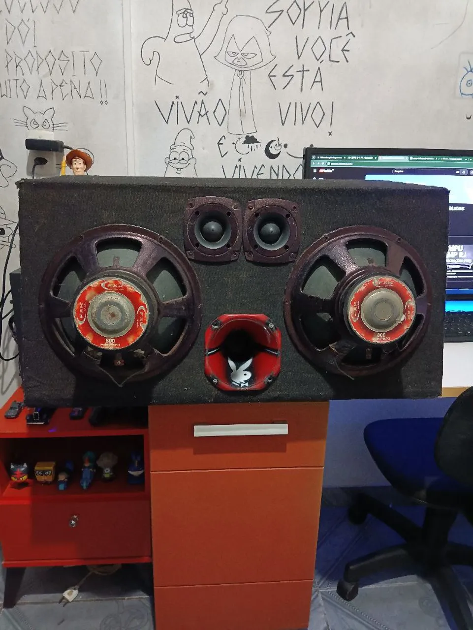 Caixa de som automotiva 600w rms