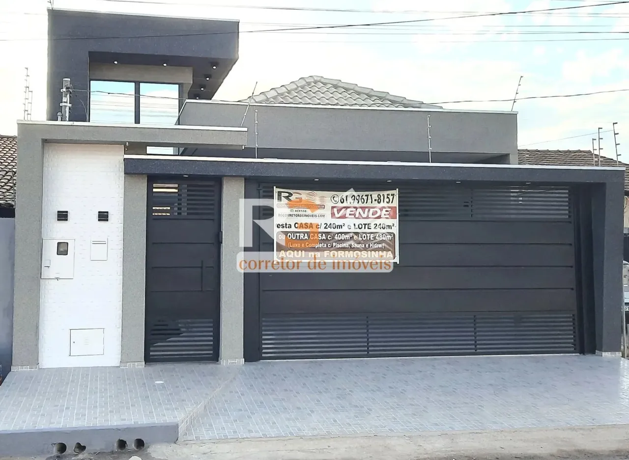 Casa Nova, 240m2, 4 quartos (2 suítes), Hidro., Escritório, Água Aquec. Solar