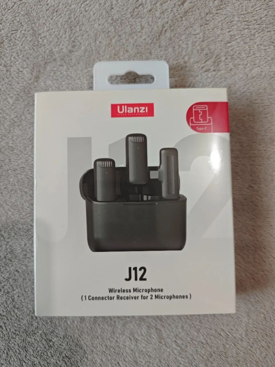 Microfone Ulanzi Sem Fio J12 Conector Usb Tipo C - 2 Mics