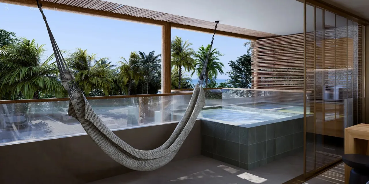 MI - Reserva Wará Studio amplo de 46m² e piscina privativa