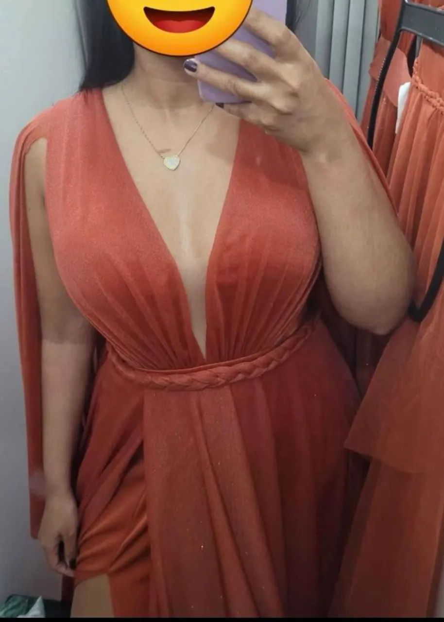 Vestido Longo Terracota Festa - Foto 2