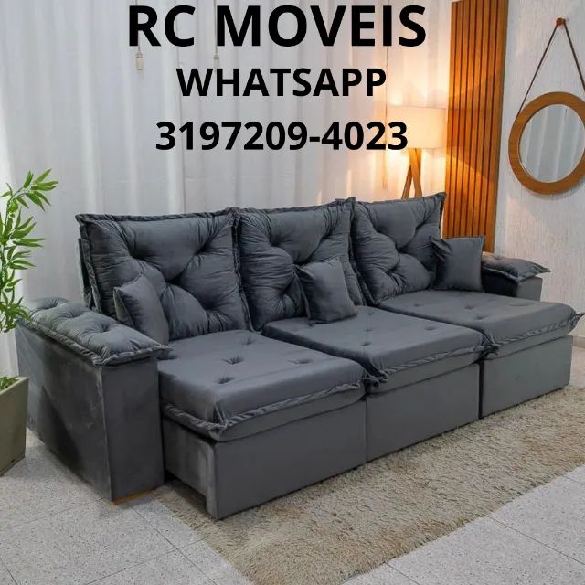 Sofá Londres 3 Módulos Retrátil e Reclinável - Conforto e Sofisticação
