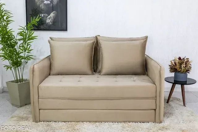 Sofá Cama Noronha 1,55m Linho -    Pronta Entrega! - Foto 5