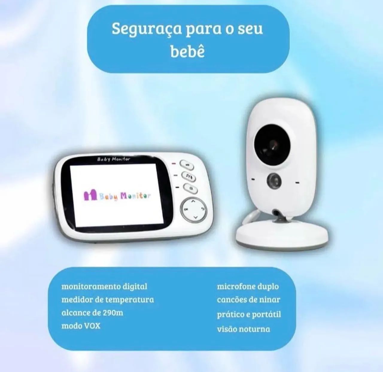 Babá eletrônica / Câmera wifi com audio - Foto 3