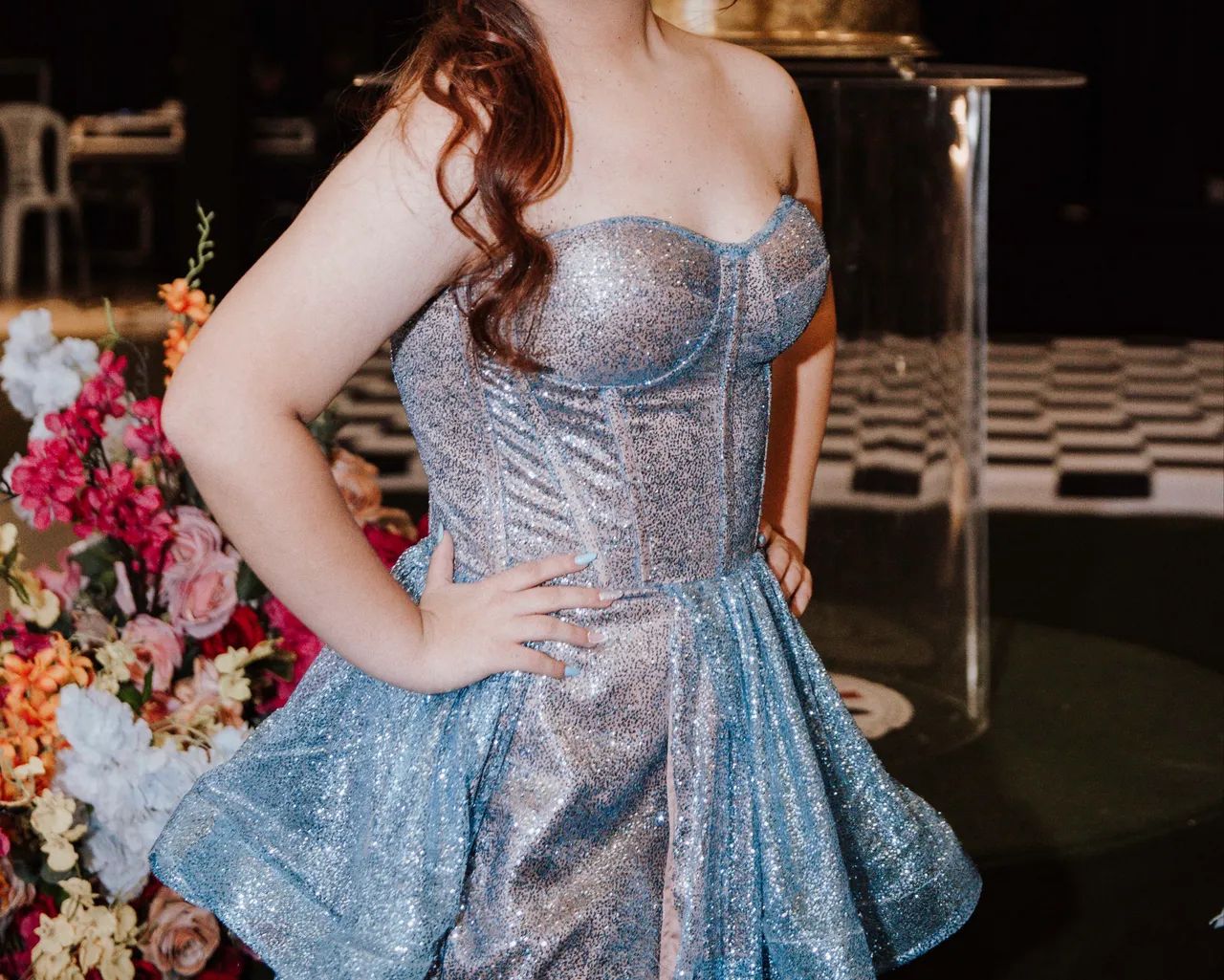     Vestido Azul Bebê para Debutante | Perfeito para Recepção  - Foto 4