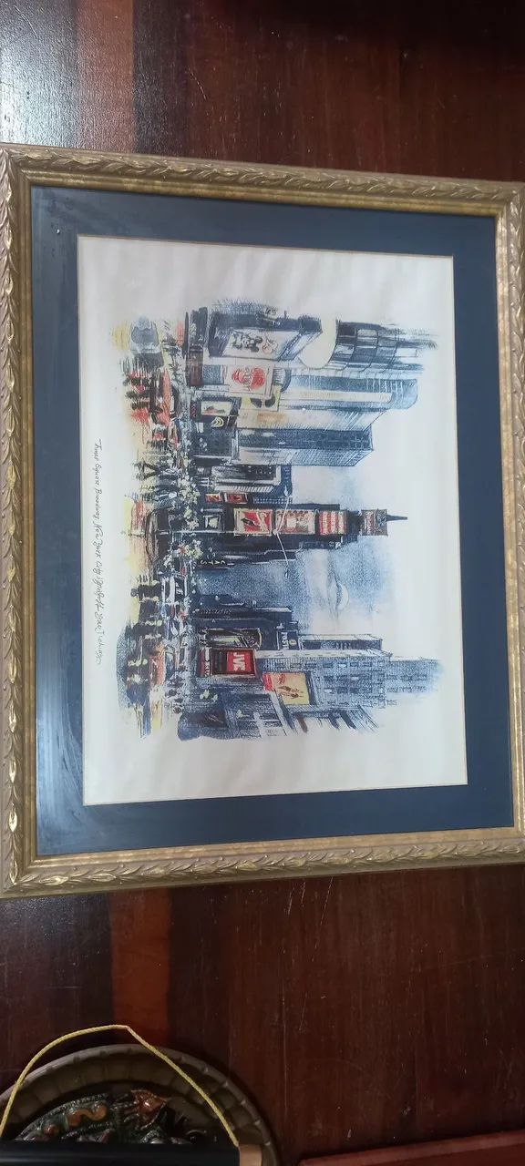 Quadro Times square New York antigo 
