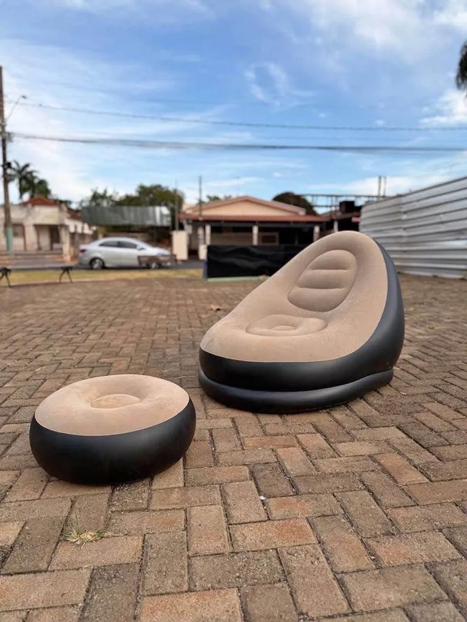Poltrona Inflável Premium com Puff - Foto 5