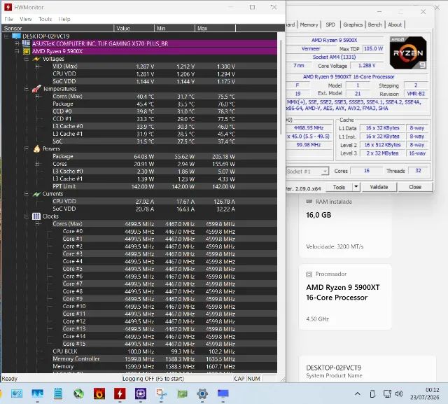 Processador AMD Ryzen 9 5900XT, 16-Core, 32-Threads, 3.3GHz (4.8