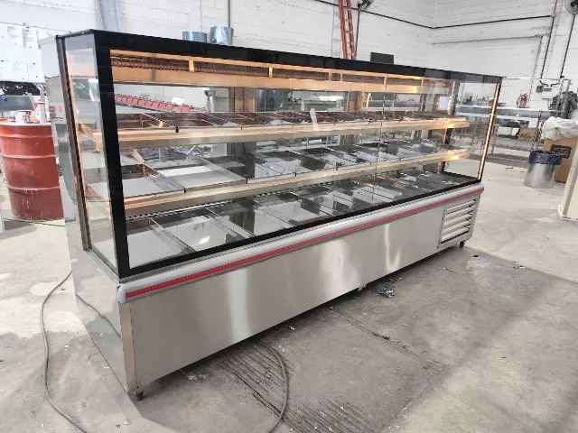 Vitrine Quente 800mm Inox Compacta para Balcão