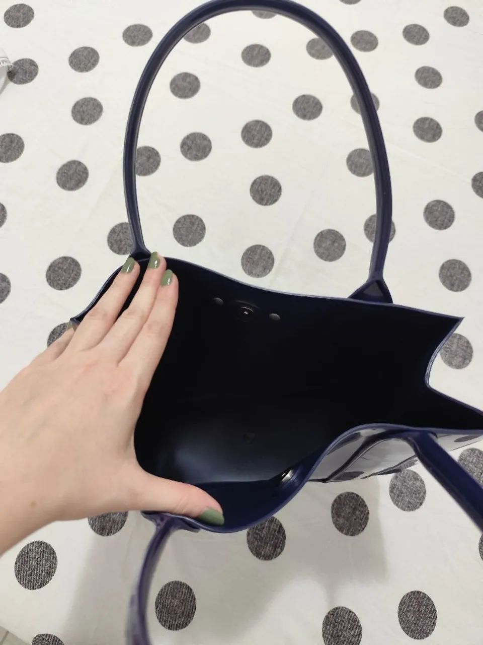Petite Jolie Bolsa Azul Marinho - Foto 4