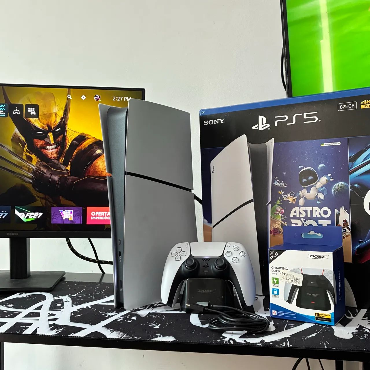 PS5 SLIM + BASE CARREGADOR