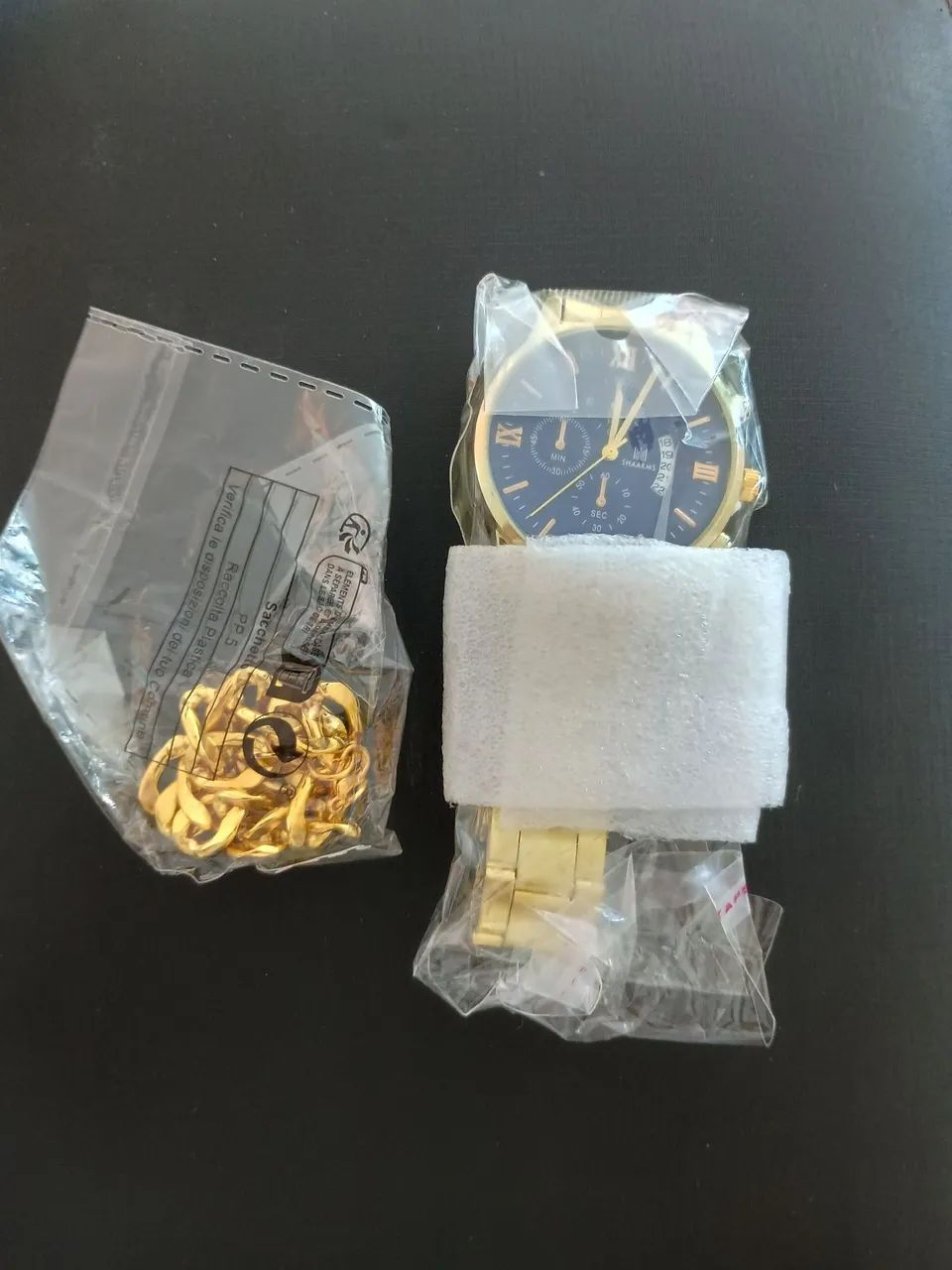 Kit relógio +pulseira 