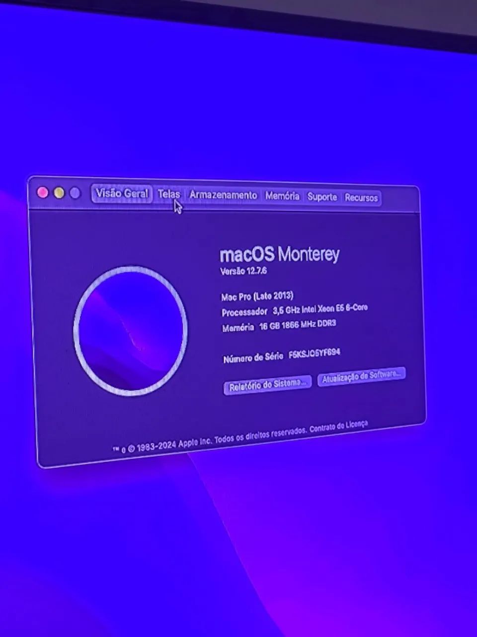 Mac Pro 2013 - Lata de Lixo - 16GB e 500GB de SSD - Aceito Troca - Foto 4