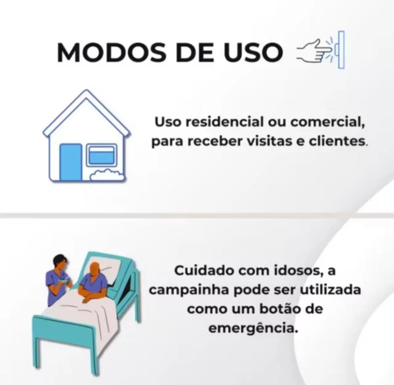 Campainha Sem Fio 36 Toques 50m Distância - Novo  - Foto 4