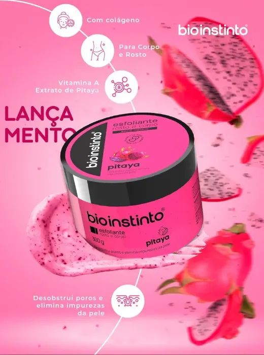 Esfoliante Rosto e Corpo Bio Instinto Pitaya 300grs - Foto 4