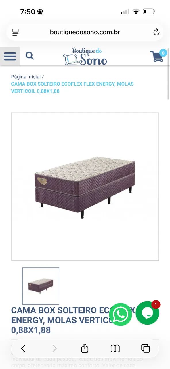 Cama box solteiro, colchão de mola - Foto 5