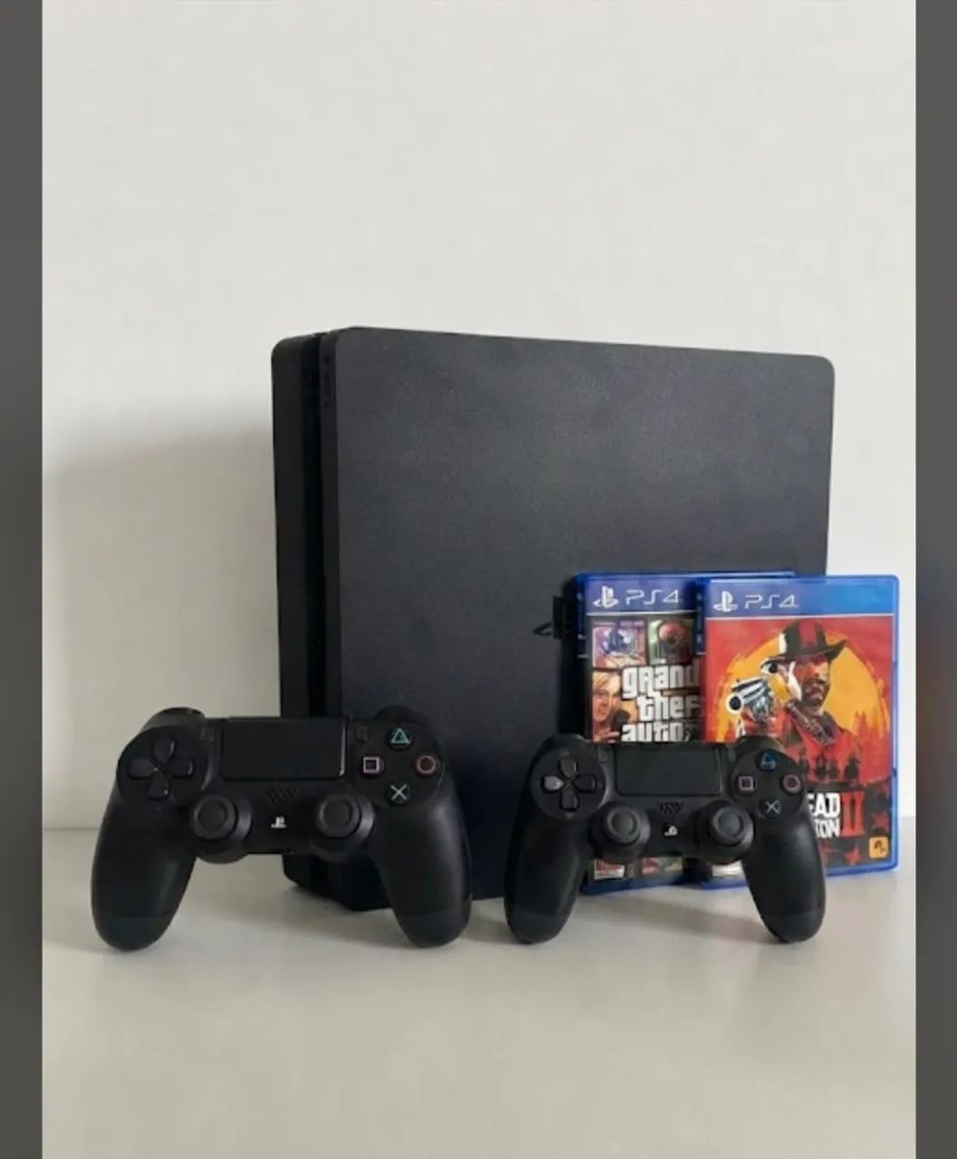Ps4 slin 1tb impecável 2 DualShock, base de carregamento e base vertical do comsole
