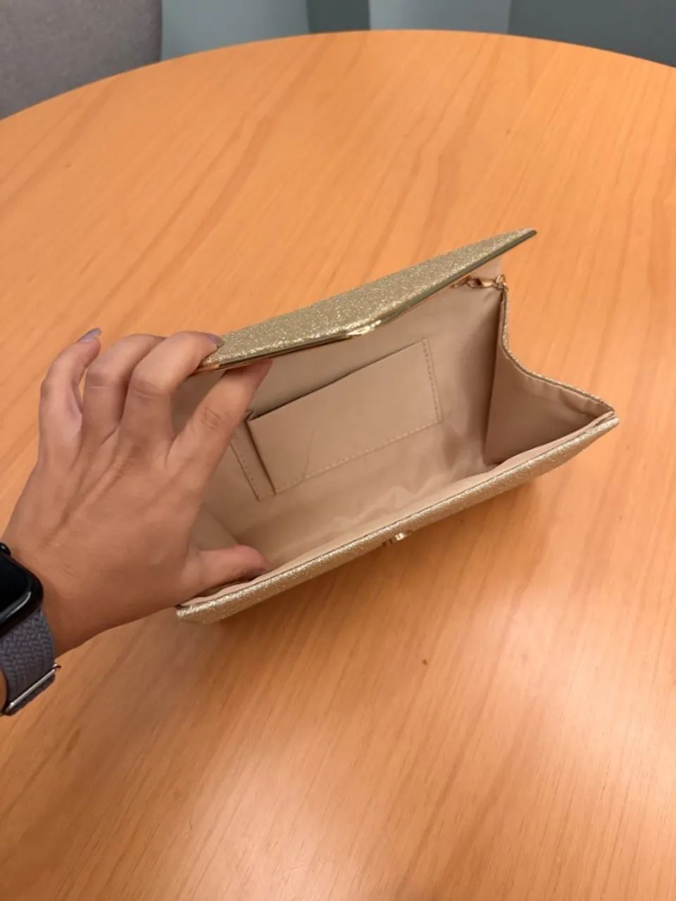 Bolsa Clutch Dourada - Foto 4