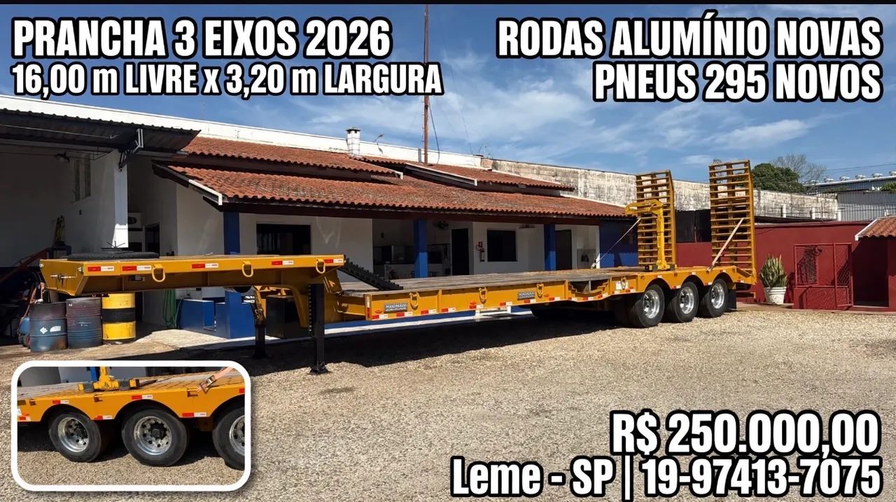 Carreta prancha 3 eixos 2026  - Foto 5
