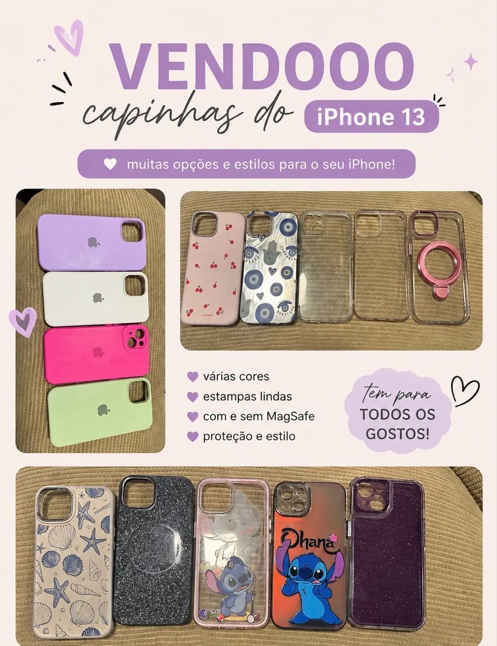 Vendo capinhas do iPhone 13