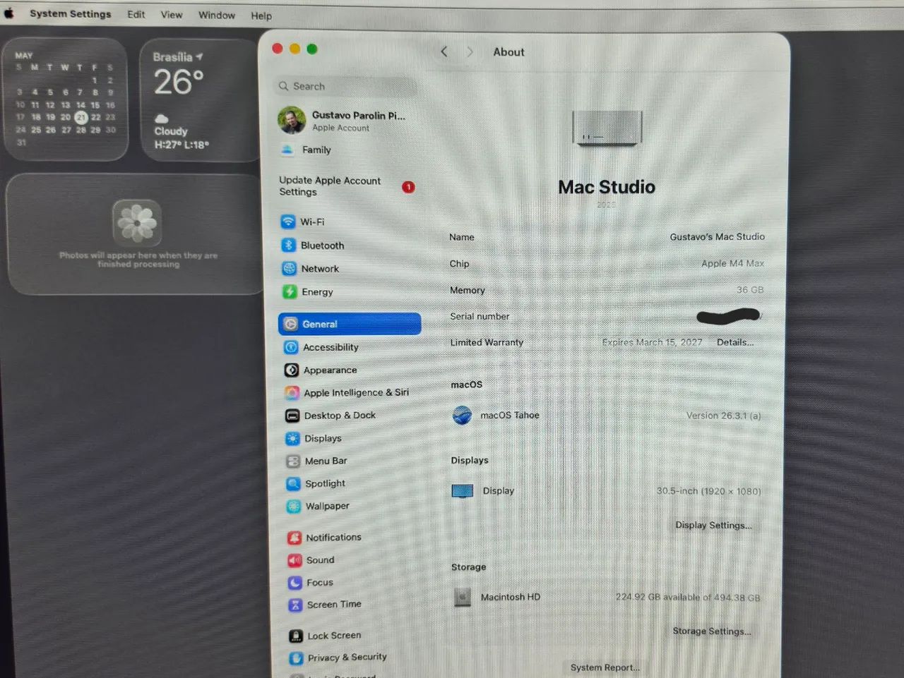 Mac Studio M4 Max 36 GB / 512 GB ? garantia Apple até mar/2027 - Foto 4