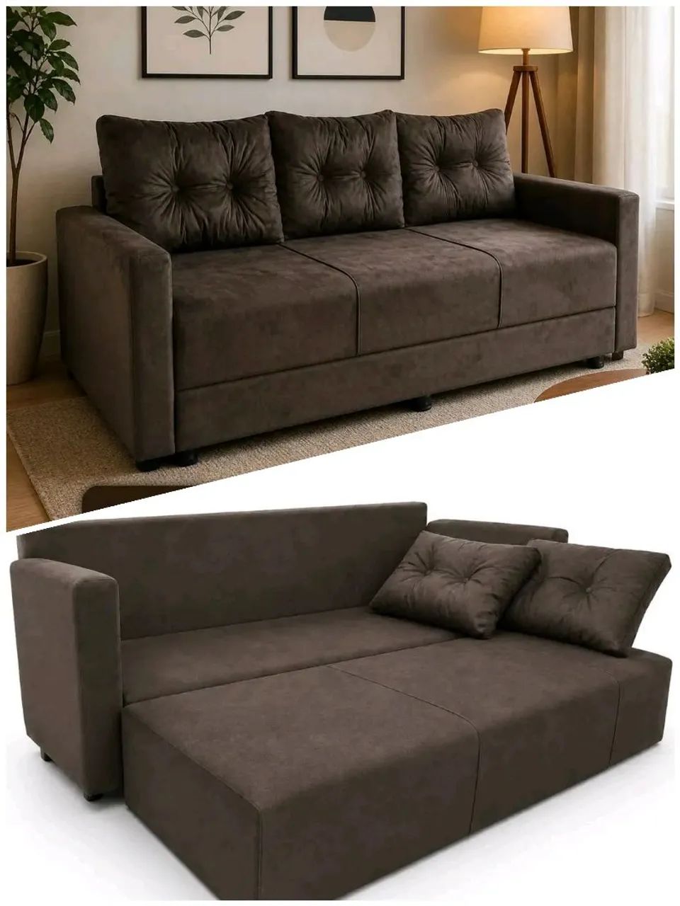 Sofá cama 2 em 1 Conforto e praticidade para sua casa. Contato WhatsApp *