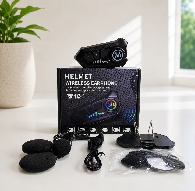 INTERCOMUNICADOR Y10 - MÚSICAS E CHAMADAS ÁUDIO NÍTIDO RESISTÊNCIA A ÁGUA IPX6  