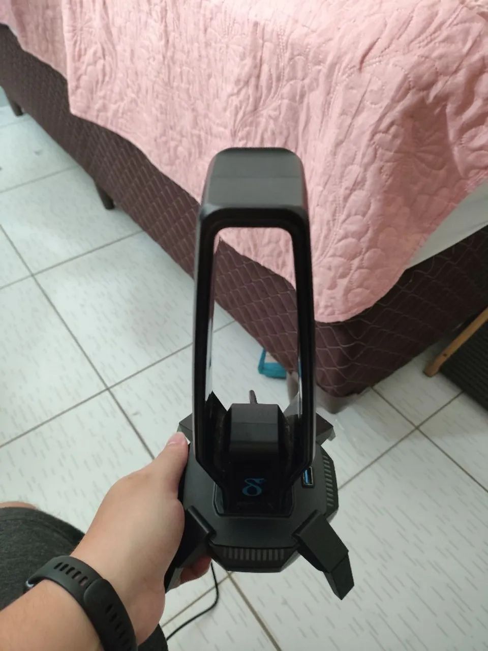 Suporte headset RGB com HUB USB - Foto 4