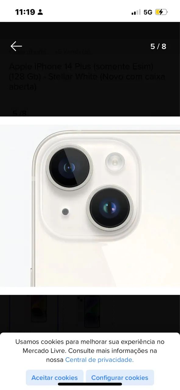 iphone 14 plus 128 g branco apenas troca com volta  - Foto 3