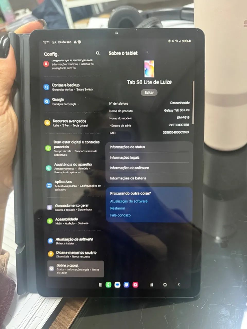 Samsung Galaxy Tab S6 Lite LTE 128GB + S Pen + Capa - Impecável - Foto 4
