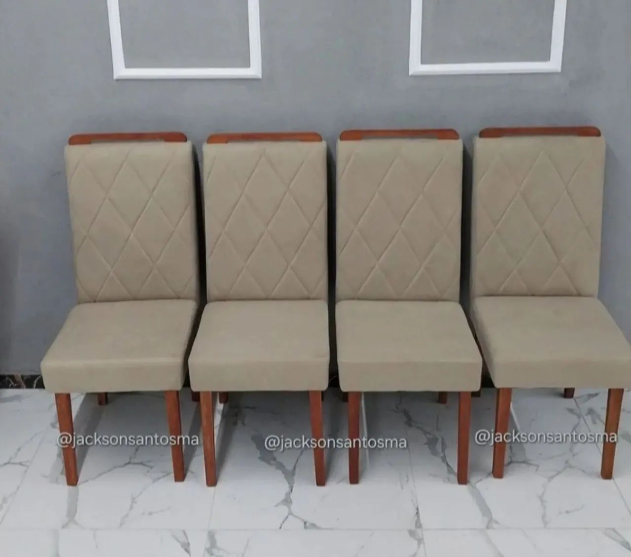4 Cadeiras de Luxo com Cabeceira - Conforto e Elegância em Pronta Entrega - Foto 2