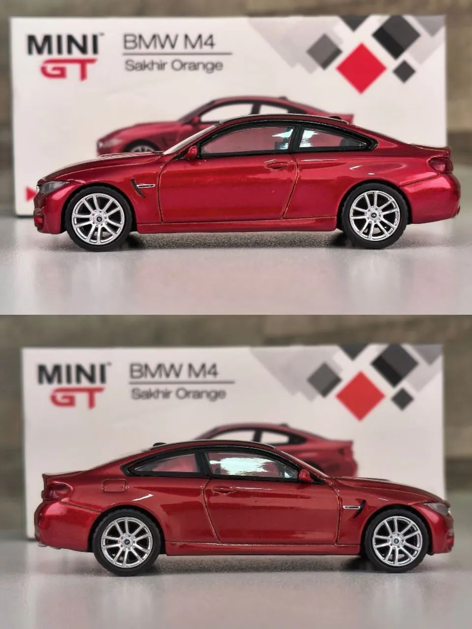 Mini GT 1:64 BMW M4 (F82) Sakhir Orange #121 - Brinquedos e Jogos