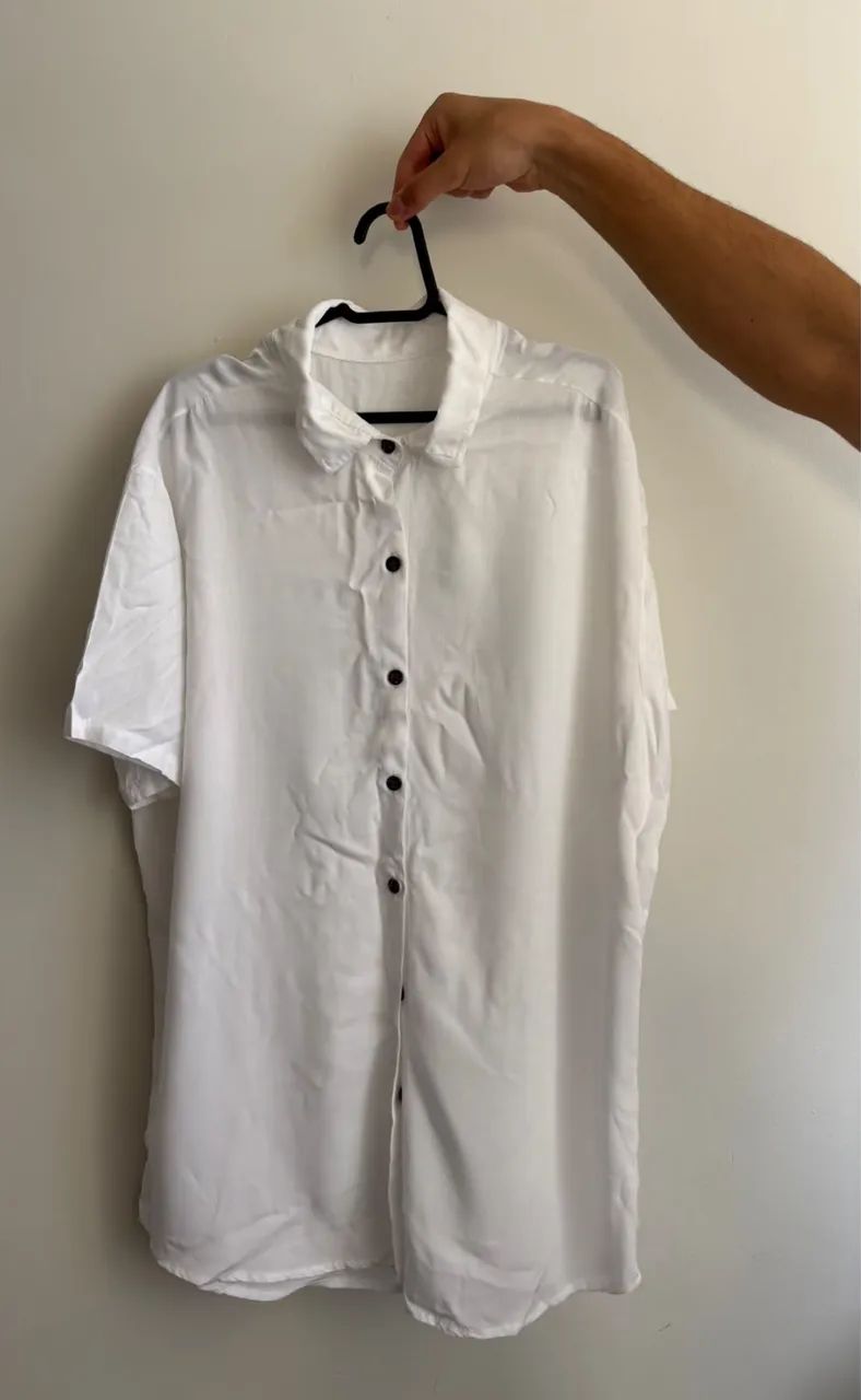 Camiseta branca oversized - Tamanho P