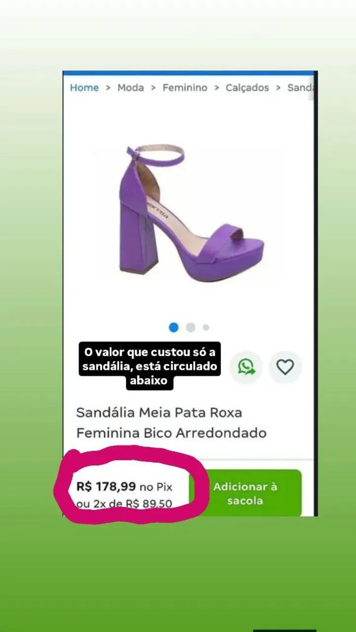 SANDÁLIA+BOLSA (NOVOS) E LINDOS - Foto 4
