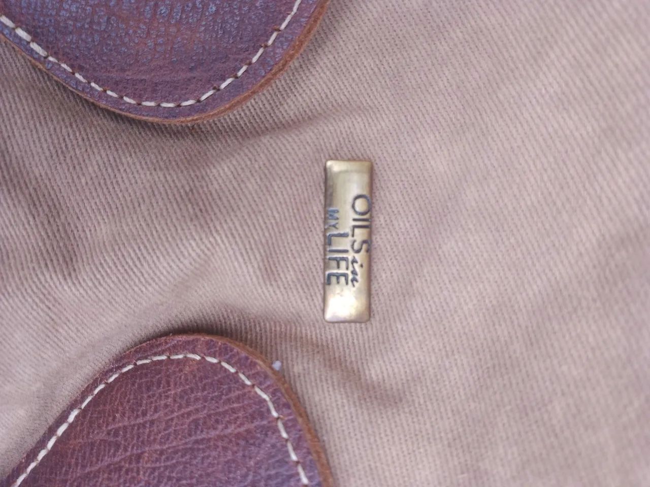 Mochila de couro e lona  - Foto 5