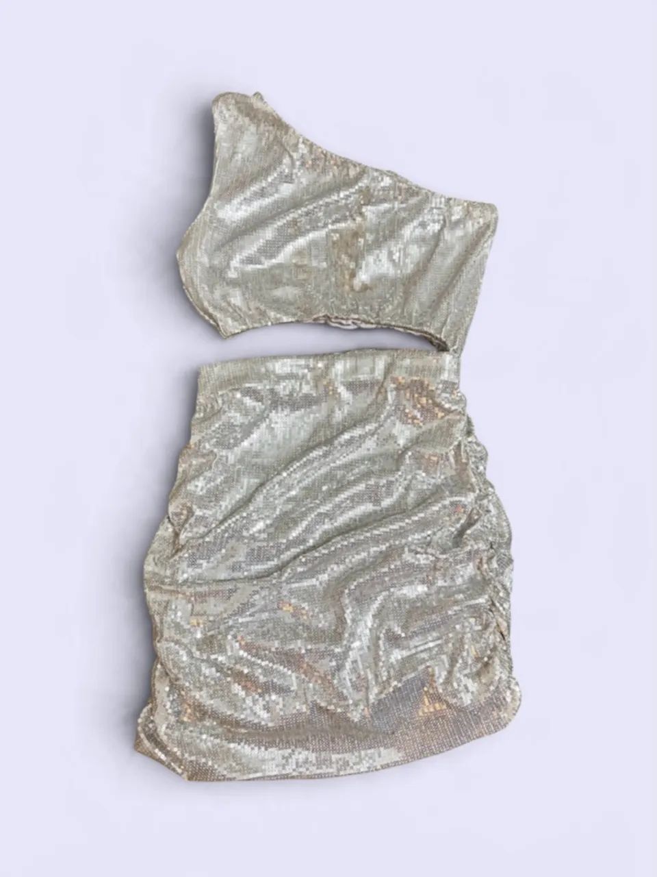 Vestido prata de paetês