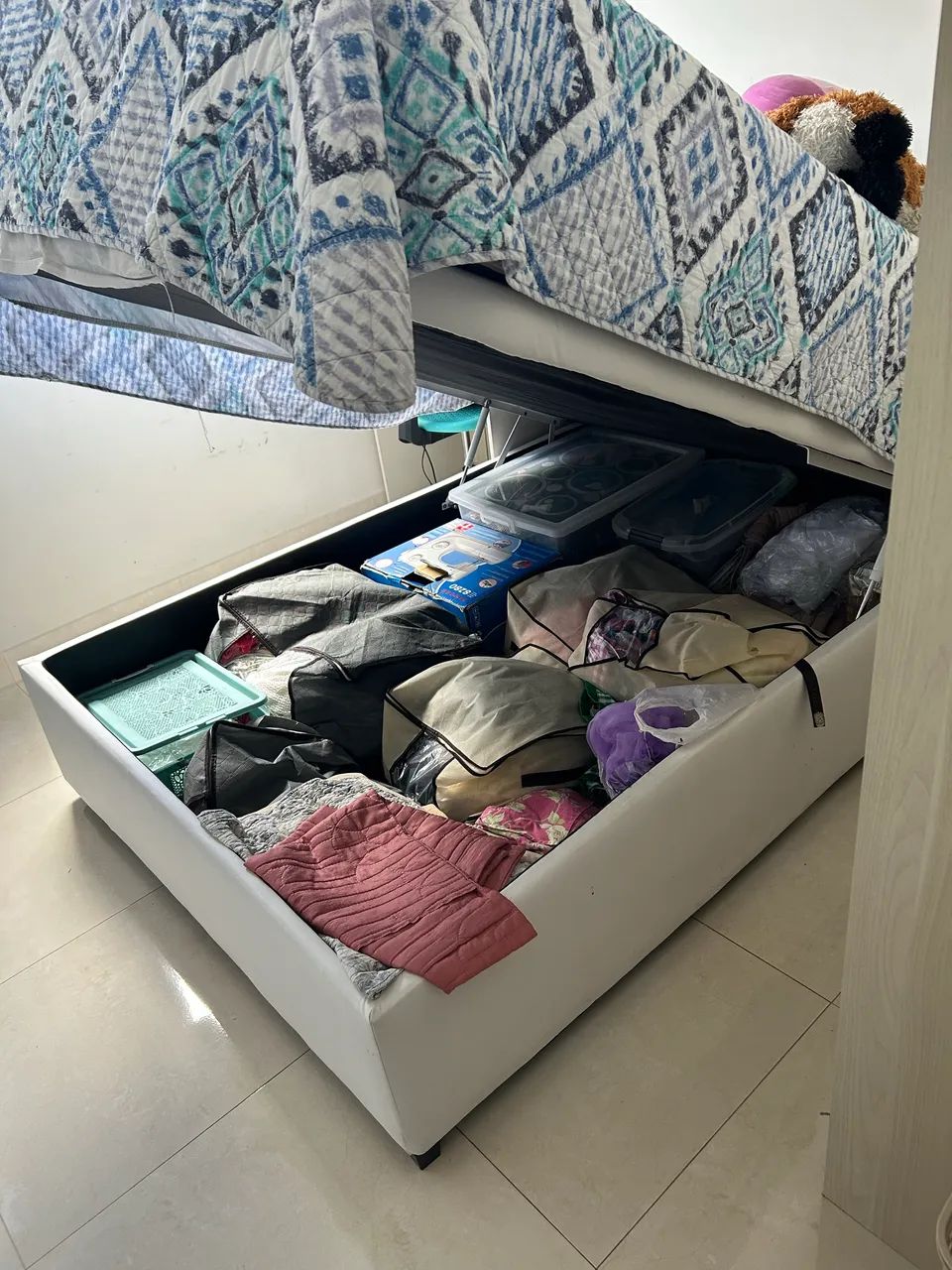 Cama casal baú + colchão  - Foto 2