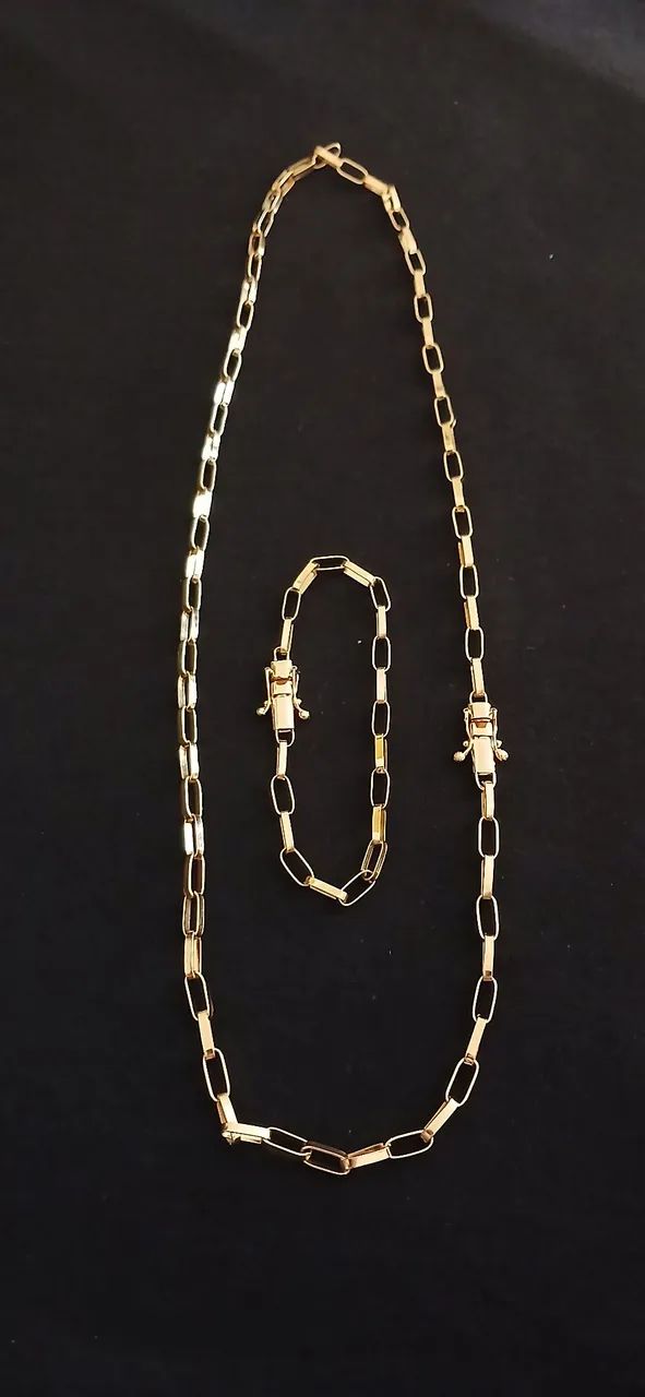 Corrente e Pulseira Tijolinho 