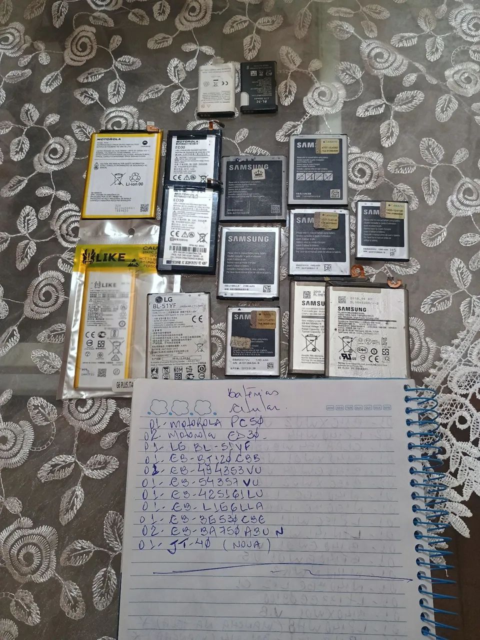 LOTE BATERIAS PARA CELULARES 