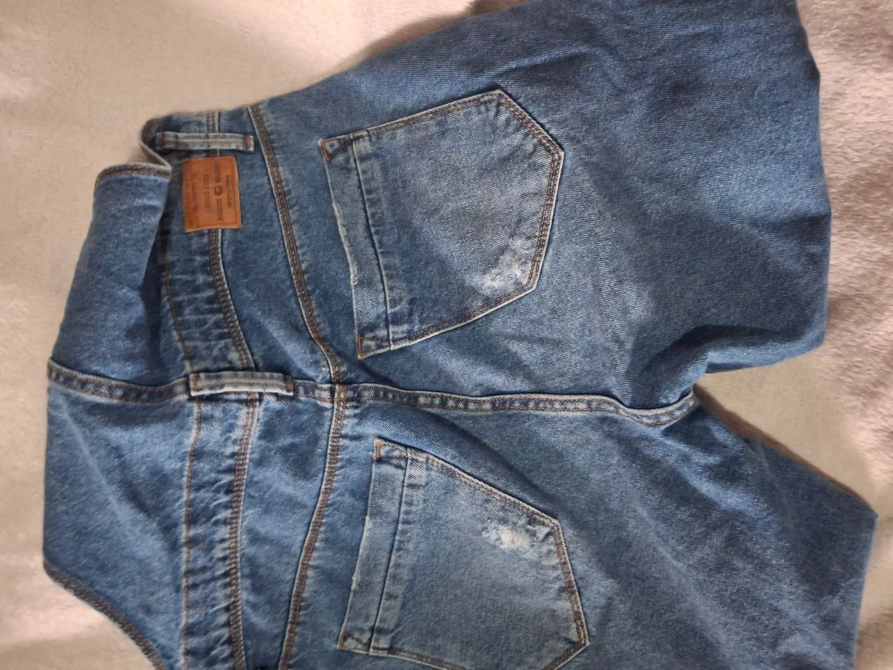 Macacão jardineira jeans khelf tm 38 - Foto 2