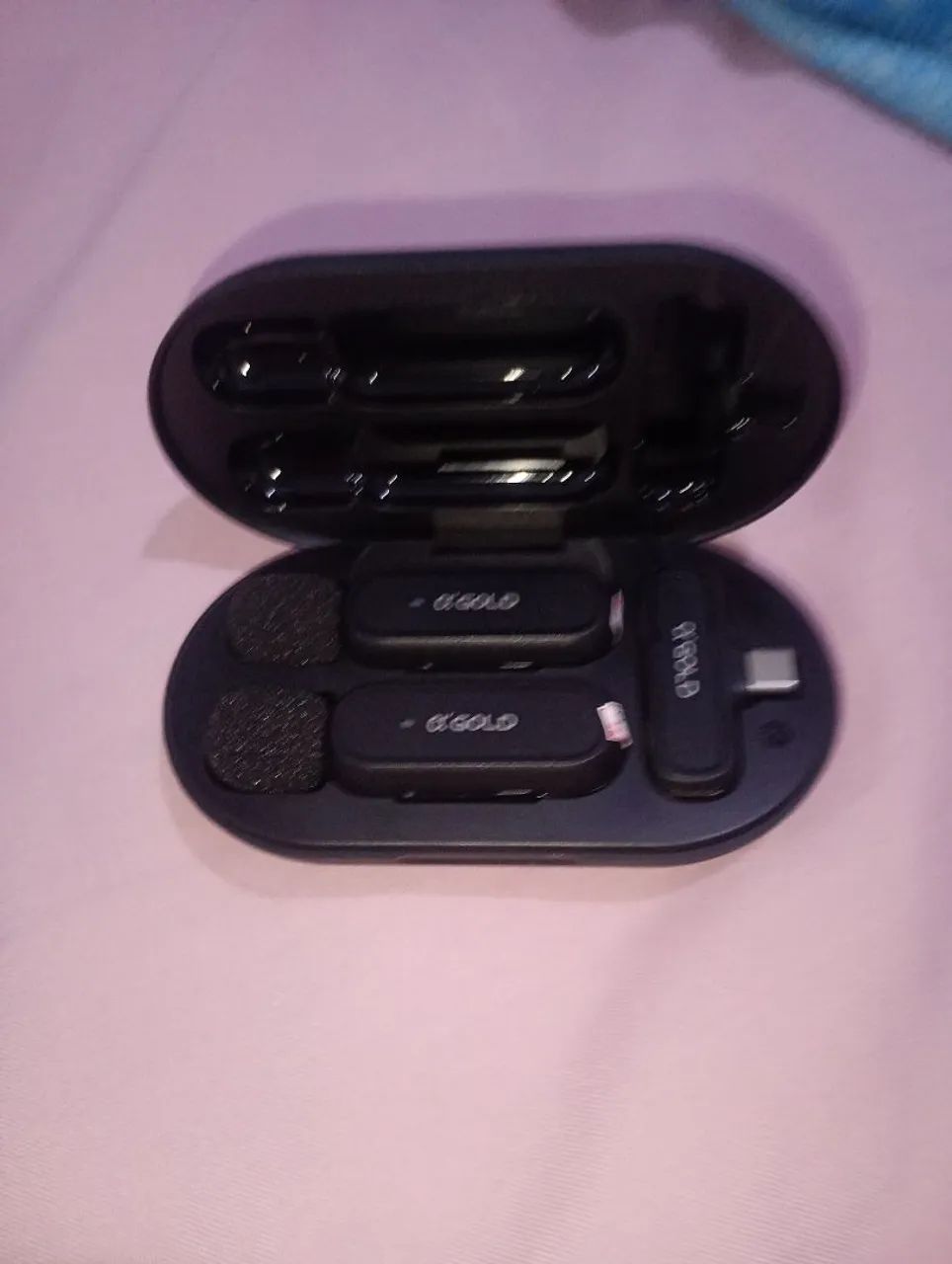 Microfone de lapela sem fio tipo C 2 em 1 - Foto 3