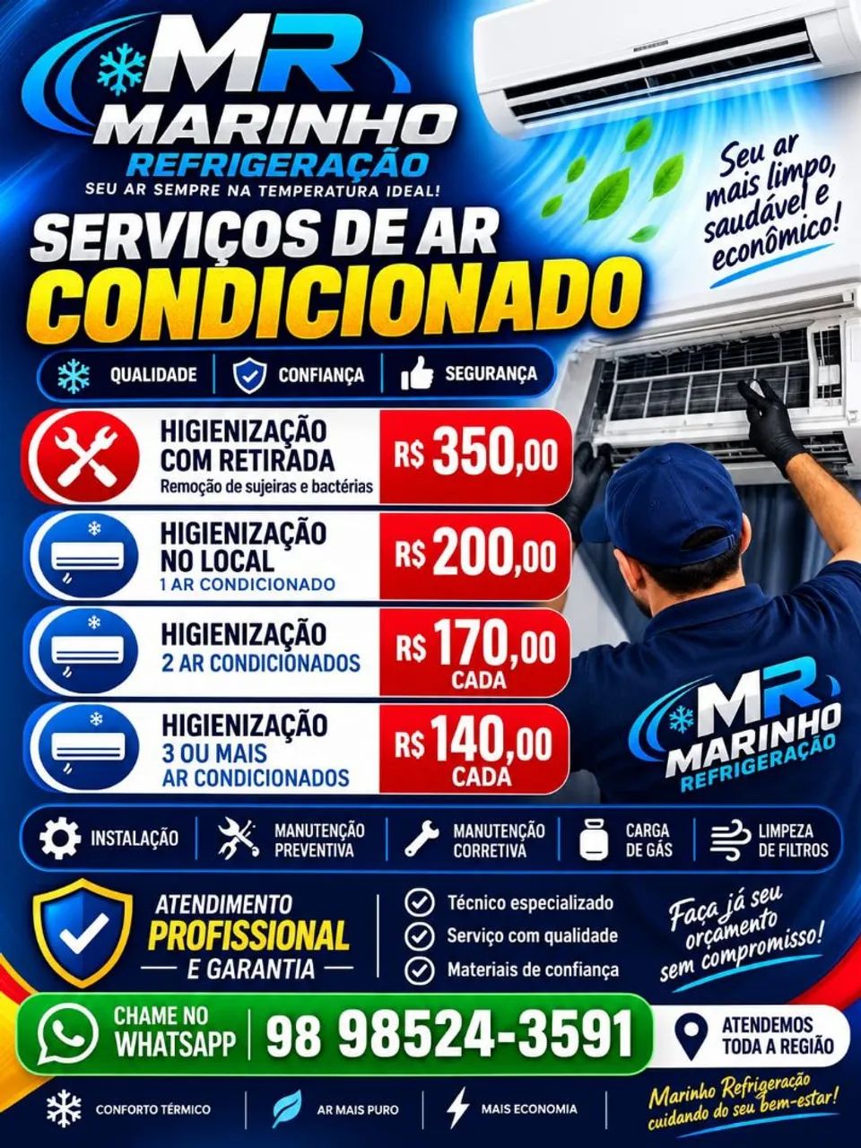 Limpeza Ar-condicionado 