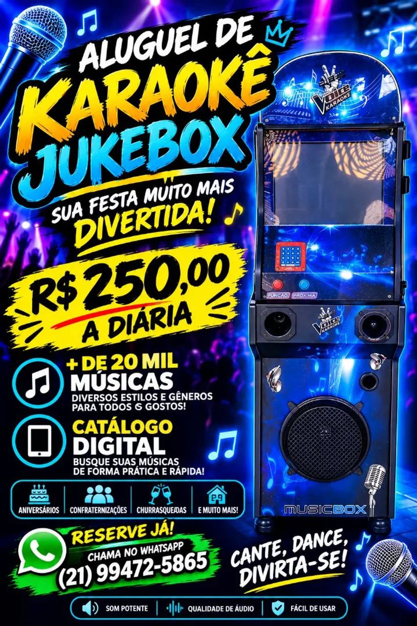 Aluguel de karaoke Jukebox