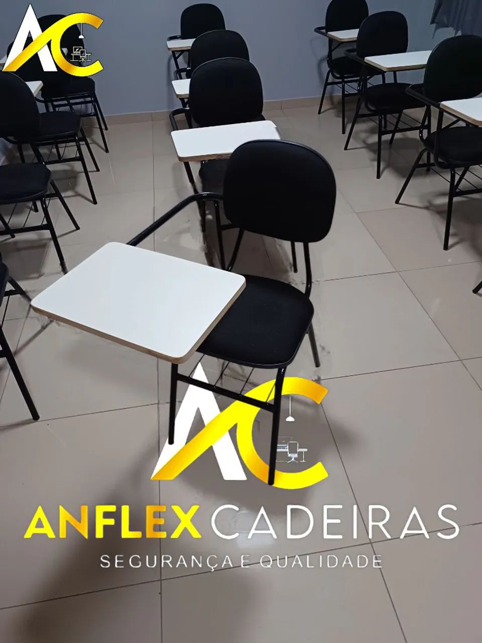 Cadeira universitária estofada com prancheta para Curso, Escolas, reforço e auto escola  - Foto 3
