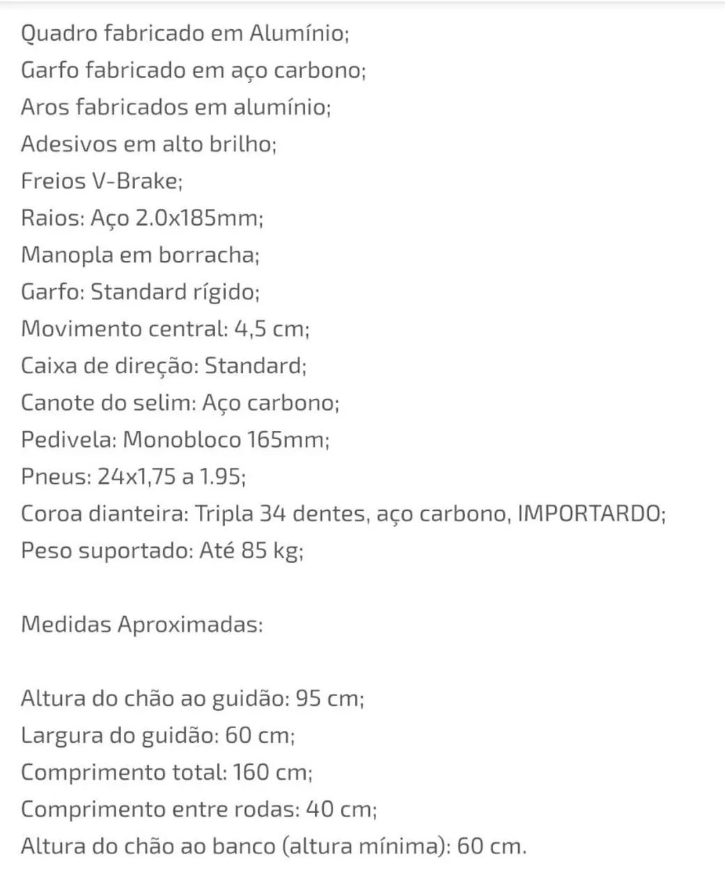 Bicicleta infantil aro 24
