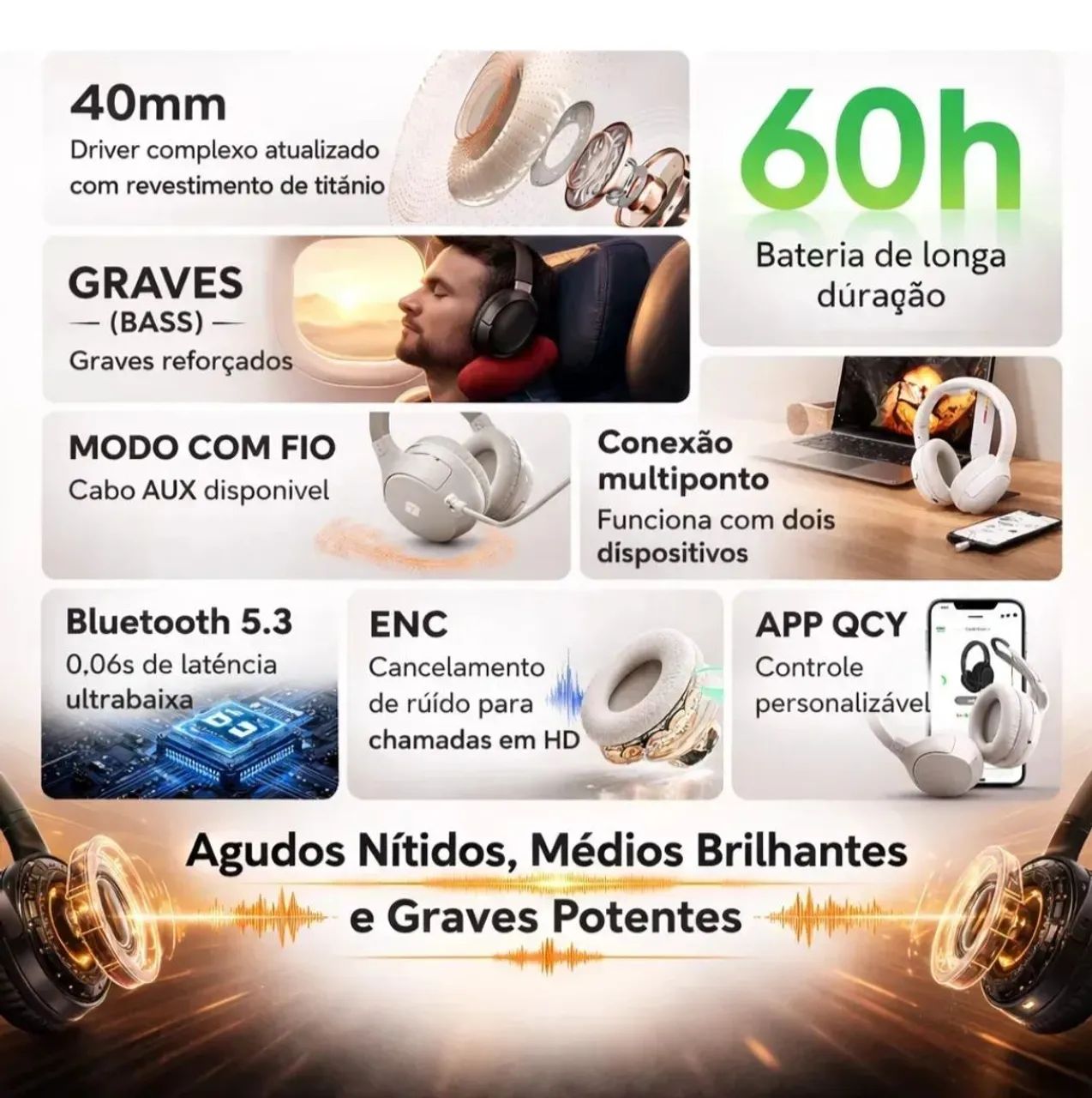Fone Bluetooth QCY H2 Pro  - Foto 5