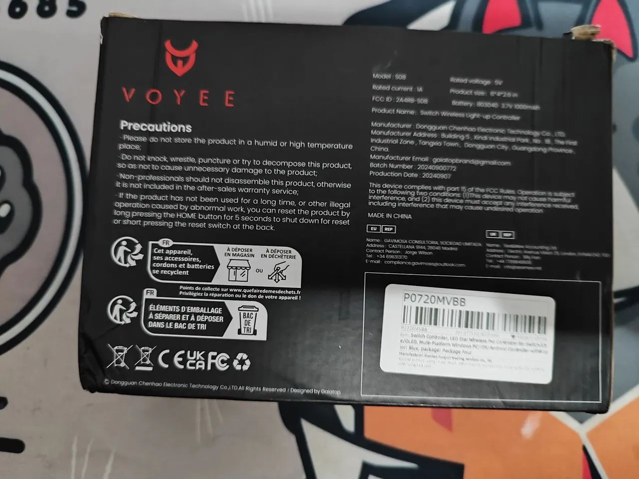 Controle Voyee Star Sky Wireless Pro Para Switch/pc/android - Foto 2